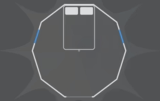 Tentinrichting dubbel bed Lotus Belle 4 meter tent